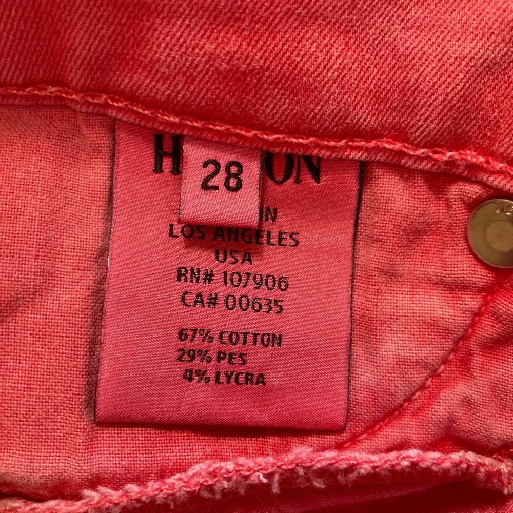 Hudson Skinny Jeans Womens 28 Faded Pink Stretch Denim WM407JFD Made in USA - Picture 4 of 16